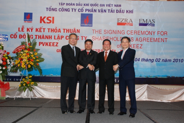 PVTrans to hold The signing Ceremony of Shareholder Agreement for Establishment the Joint Venture to Supply FPSO for Chim Sao Project between PVTRANS – EOCP – EZRA – KEPPEL